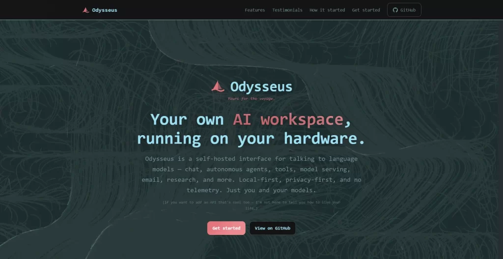 图片[1] - Odysseus AI – 免费开源人工智能工作空间 - 跨境日记